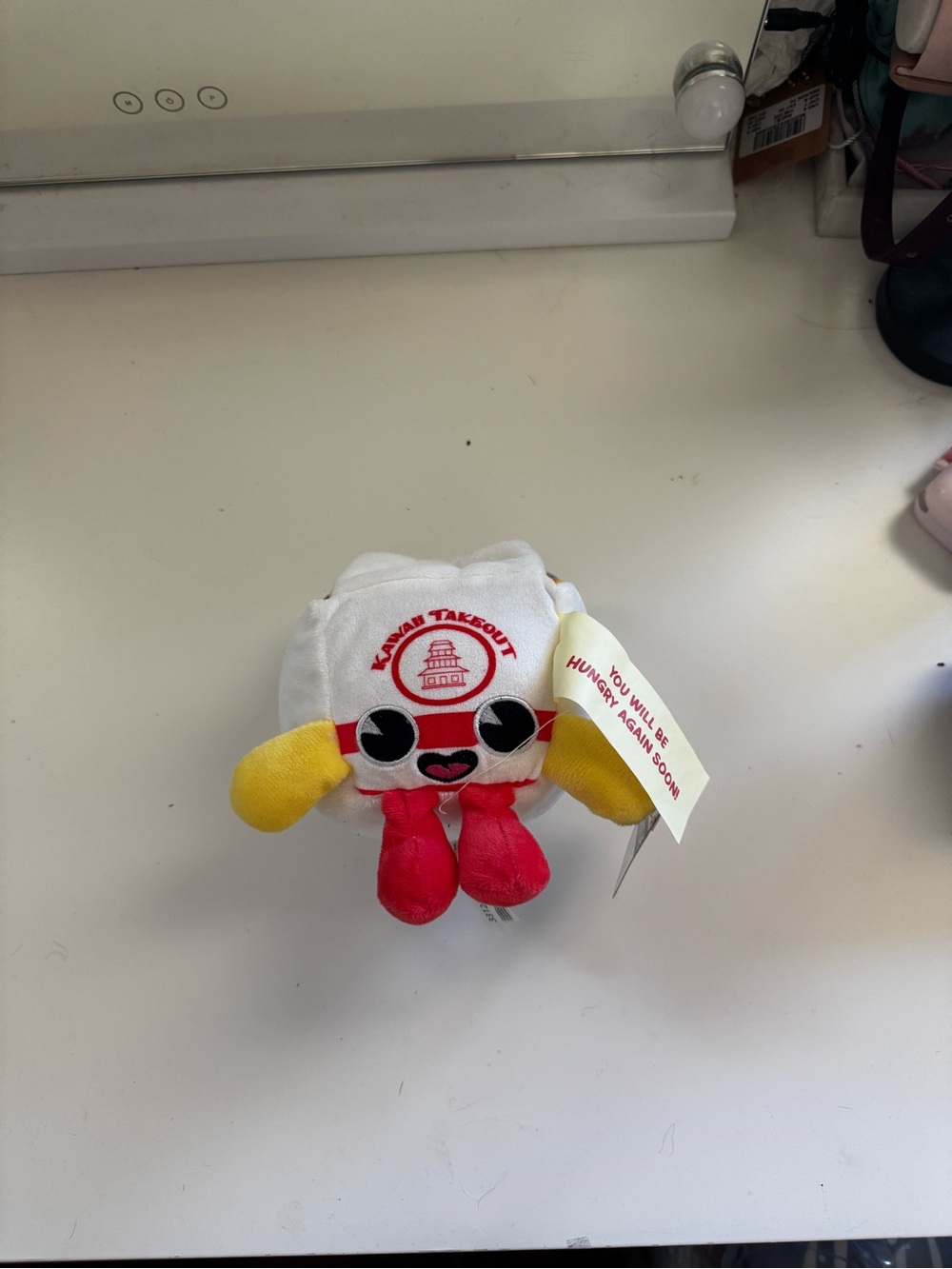 Lee Kawaii Takeout Plush Toy - White, Red, Yellow, Black